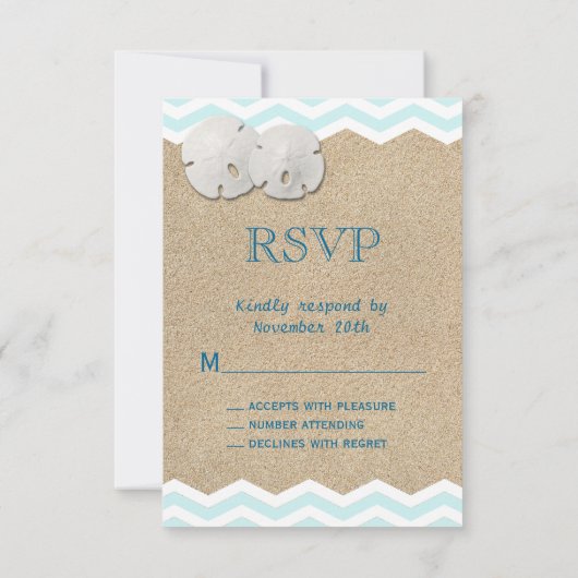 Beach Sand Dollars RSVP (Achterkant)