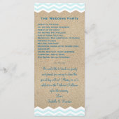 Beach Sand Dollars Wedding Programme Programma (Achterkant)