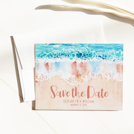 Beach Sand Enregistrer La Carte Postale Date
