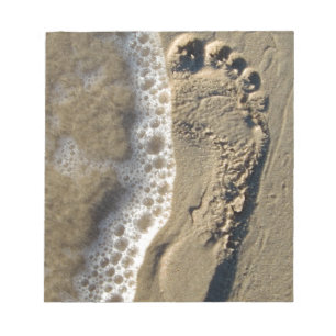 Beach Sand Footprint Notitieblok