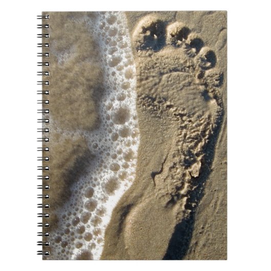 Beach Sand Footprint Notitieboek (Voorkant)