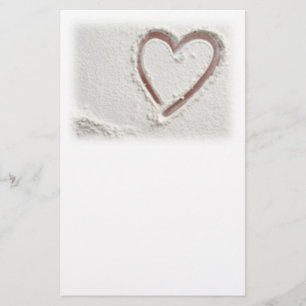 Beach Sand Heart Briefpapier