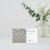 Beach Sand Heart Table Place Card Plaatskaartje (Staand voorkant)