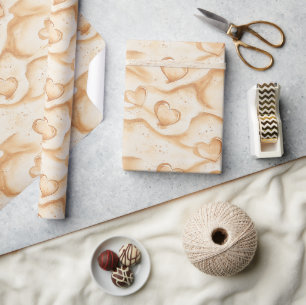 Beach Sand Hearts Cadeaupapier
