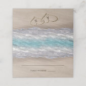 Beach Sand Hearts Elegant Tropical Modern Wedding (Buitenkant ongevouwen)