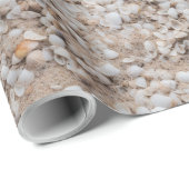 Beach Sand met Small Seashells Herhalend Patroon Cadeaupapier (Rol Hoek)