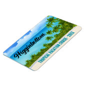 Beach Sand Ocean Palm Trees Cruise Room Monogram Magneet (Linkerzijde)