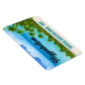 Beach Sand Ocean Palm Trees Cruise Room Monogram Magneet (Rechterzijde)