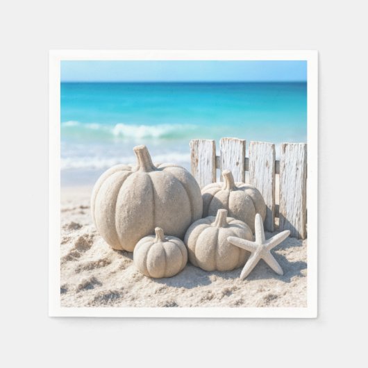 Beach Sand Pumpkins and Starfish Servet (Voorkant)