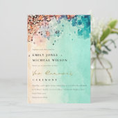 BEACH SAND ROCK WATERCOLOR VOW RENOWAL INVITATION (Debout devant)