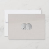 Beach Sand, Sand Dollars 4Bar Weddenrempel RSVP Kaartje (Achterkant)