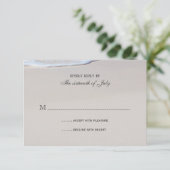 Beach Sand, Sand Dollars 4Bar Weddenrempel RSVP Kaartje (Staand voorkant)