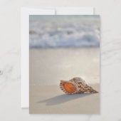 Beach Sand Seashell Wijn Glas Pensionering Kaart (Achterkant)