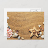Beach Sand Shells Briefkaart (Voorkant / Achterkant)