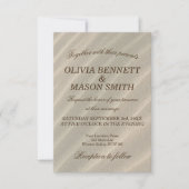 Beach Sand Textured Wedding Invitation Kaart (Voorkant)
