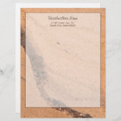 Beach Sand Wall Persoonlijk Briefhoofd (Voorkant / Achterkant)