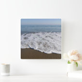 Beach/Sand/Waves Vierkante Klok (Huis)