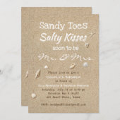 Beach Sand White Typography Couple's Shower Kaart (Voorkant / Achterkant)