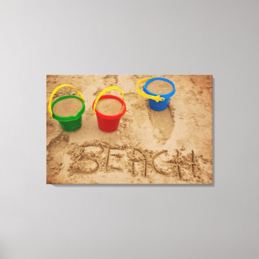 Beach Sand Words Canvas Afdruk (Voorkant)
