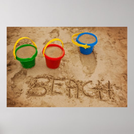 Beach Sand Words Poster (Voorkant)