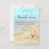 Beach Sand Zee Seashells Rehearings Dinner Kaart (Voorkant)