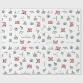 Beach Sandcastle Crab Shell Pail Kind Baby Cadeaupapier (Vlak)