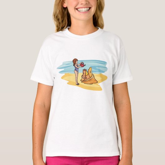 Beach Sandcastle T-shirt (Voorkant)