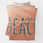 Beach Sandy Shoreline Blue Ocean Wave Decoupage Inpakpapier Vel (In situ)