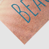 Beach Sandy Shoreline Blue Ocean Wave Decoupage Tissuepapier (Detail)