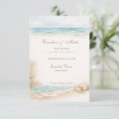 Beach Save the Date Card (Debout devant)