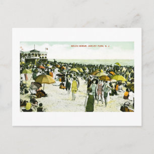 Beach Scene, Asbury Park, New Jersey Briefkaart