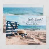 Beach Scene Bachelorette Party Uitnodigingen (Voorkant / Achterkant)