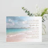 Beach Scene bruiloft uitnodiging (Staand voorkant)