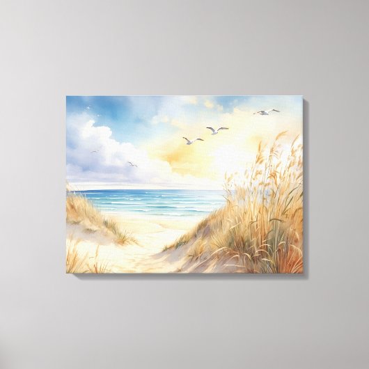 Beach Scene Canvas Muurkunst Afdruk (Voorkant)