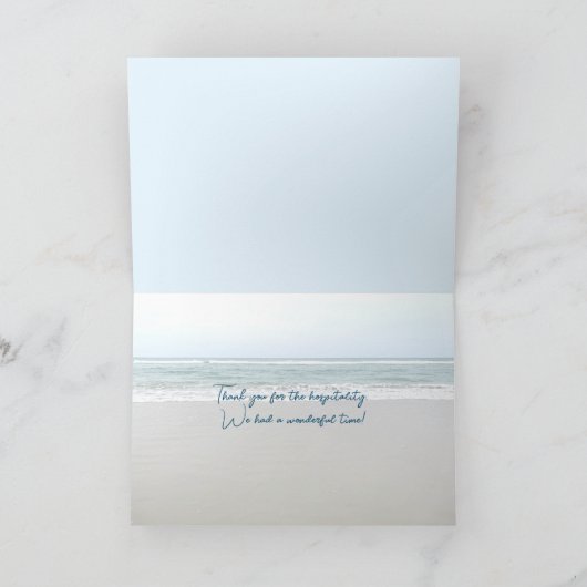 Beach Scene Folded Custom Dank u Kaart (Binnen)