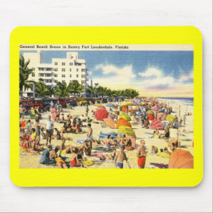 Beach Scene, Fort Lauderdale, Florida  Muismat