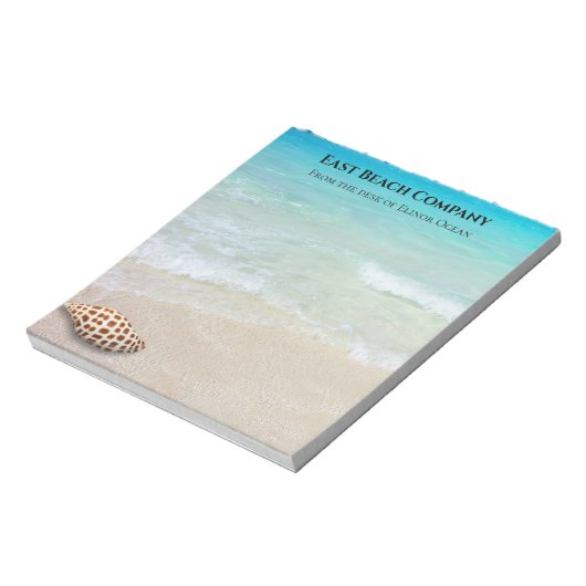 Beach Scene Junonia Seashell Blank Personal Notitieblok (Gedraaid)