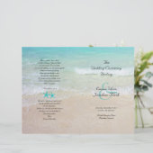 Beach Scene katholieke Ceremony Folded Programme (Staand voorkant)