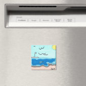 Beach Scene Magnet Magneet (Insitu (Vaatwasser))