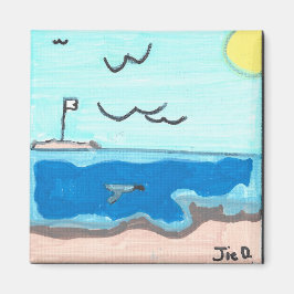 Beach Scene Magnet Magneet