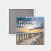 Beach Scene Magnet Magneet (Voorkant / Achterkant)