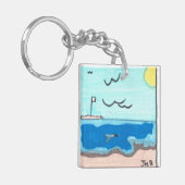 Beach Scene Magnet Sleutelhanger (Voorkant Links)