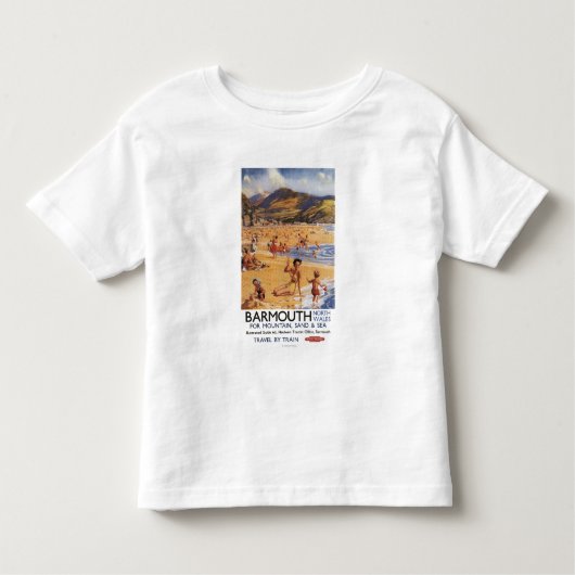 Beach Scene Moeder en Kinder British Rail Shirts (Voorkant)