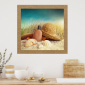 Beach Scene Photography Art Poster (Keuken)