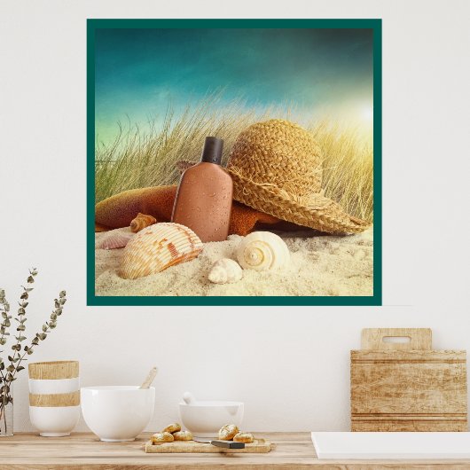 Beach Scene Poster (Keuken)