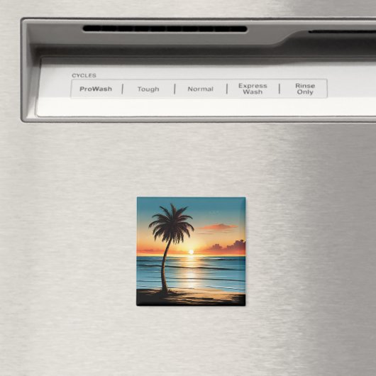 Beach Scene Refrigerator Magnet - Coastal Charm De (In Situ (Lave-vaisselle))