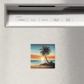 Beach Scene Refrigerator Magnet - Coastal Charm De (In Situ (Lave-vaisselle))