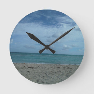 BEACH SCENE RONDE KLOK