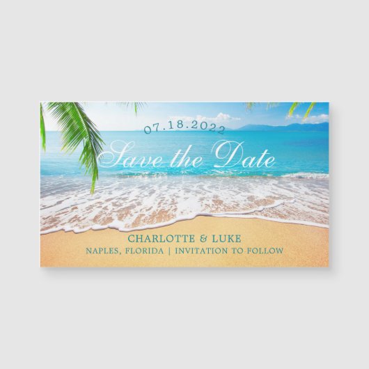 Beach Scene Save the Date (Voorkant)
