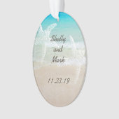 Beach Scene Starfish Wedding Favor Ornament (voorkant)